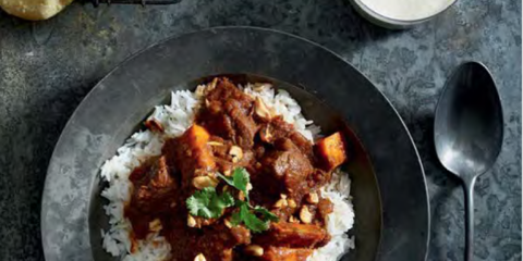 <p>Slow-cooked lamb korma with toasted coconut and mint</p>