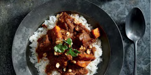 <p>Slow-cooked lamb korma with toasted coconut and mint</p>